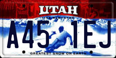 UT license plate A451EJ