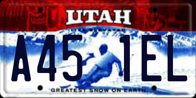 UT license plate A451EL