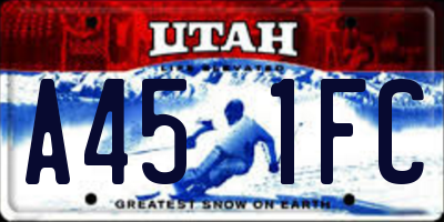 UT license plate A451FC