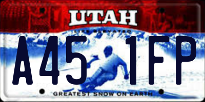 UT license plate A451FP