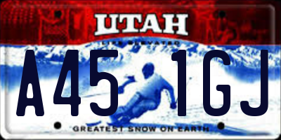 UT license plate A451GJ