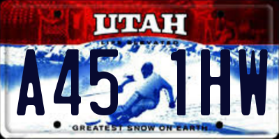 UT license plate A451HW