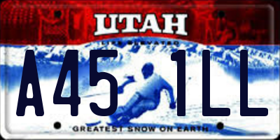 UT license plate A451LL