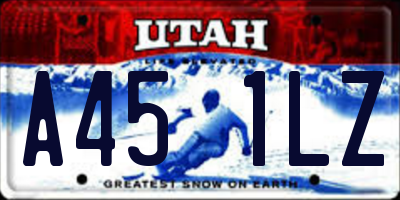 UT license plate A451LZ