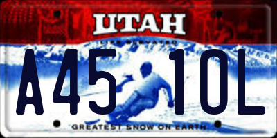 UT license plate A451OL