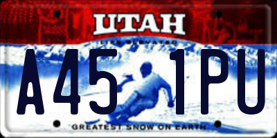 UT license plate A451PU