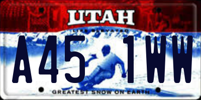 UT license plate A451WW