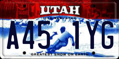 UT license plate A451YG