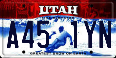 UT license plate A451YN