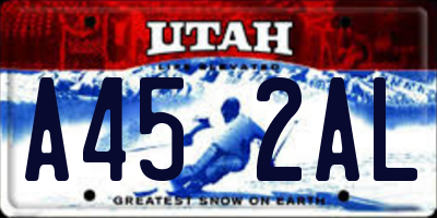 UT license plate A452AL