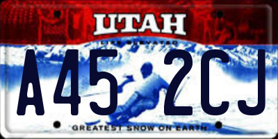 UT license plate A452CJ