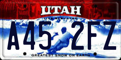 UT license plate A452FZ