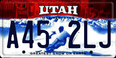 UT license plate A452LJ