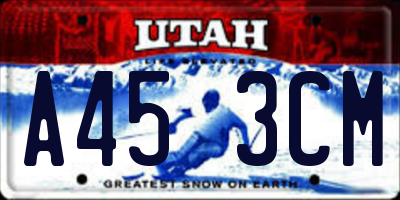 UT license plate A453CM
