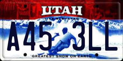 UT license plate A453LL