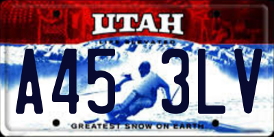 UT license plate A453LV