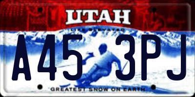 UT license plate A453PJ