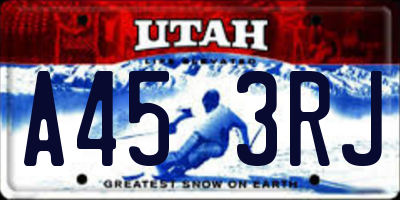 UT license plate A453RJ