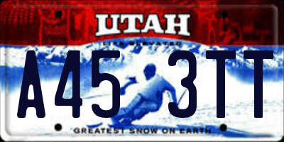 UT license plate A453TT