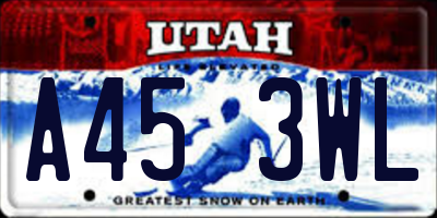UT license plate A453WL