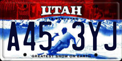 UT license plate A453YJ