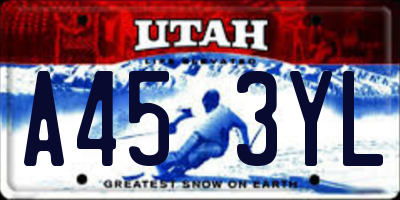 UT license plate A453YL