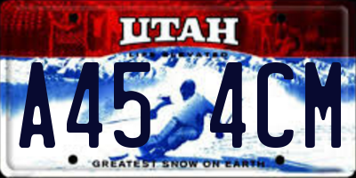 UT license plate A454CM