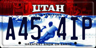 UT license plate A454IP