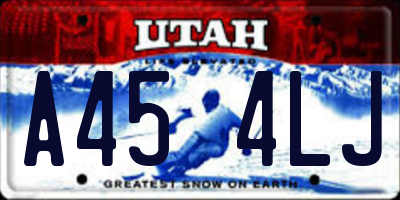 UT license plate A454LJ