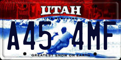 UT license plate A454MF