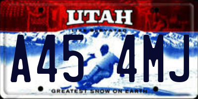 UT license plate A454MJ