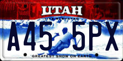 UT license plate A455PX