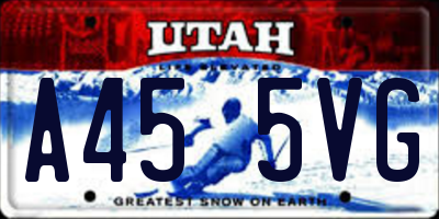 UT license plate A455VG