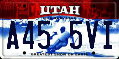 UT license plate A455VI