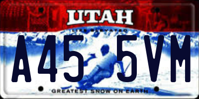 UT license plate A455VM