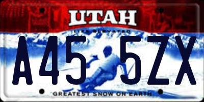 UT license plate A455ZX