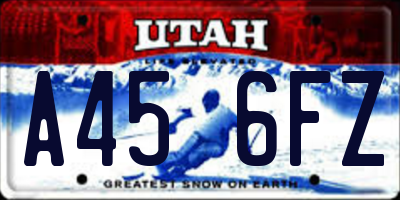 UT license plate A456FZ