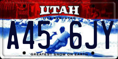 UT license plate A456JY