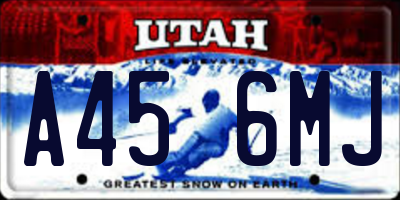UT license plate A456MJ