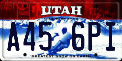 UT license plate A456PI