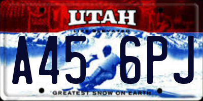 UT license plate A456PJ