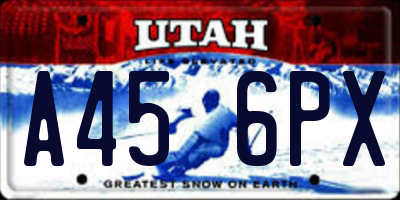 UT license plate A456PX