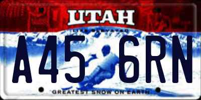 UT license plate A456RN