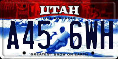 UT license plate A456WH