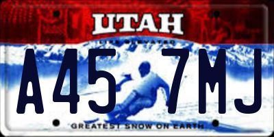 UT license plate A457MJ
