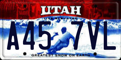 UT license plate A457VL