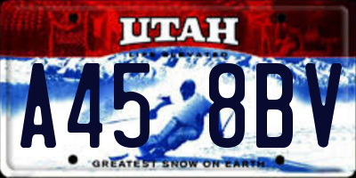 UT license plate A458BV