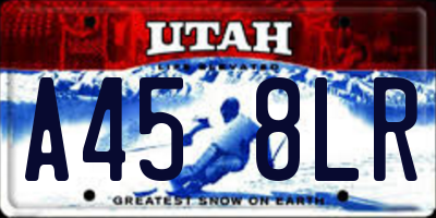 UT license plate A458LR
