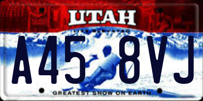UT license plate A458VJ