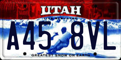 UT license plate A458VL